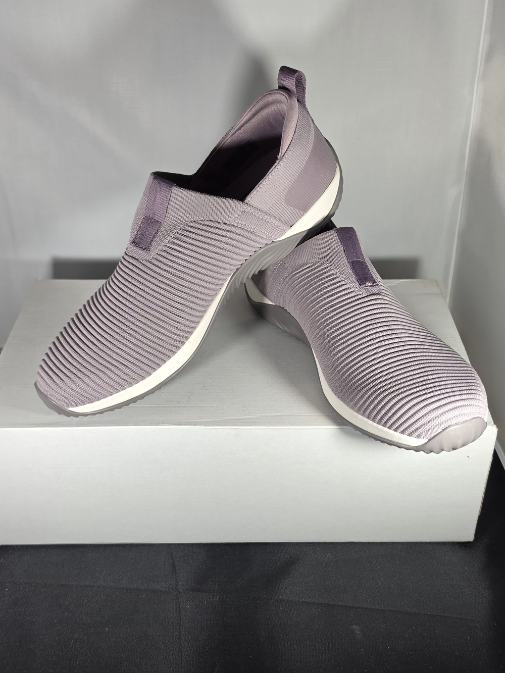 Ryka Women's Slip-On Knit Sneakers in Lavender Haze